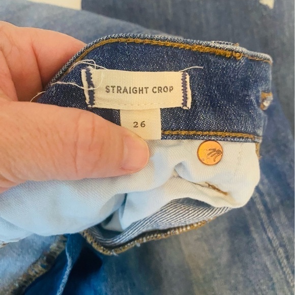 Madewell Blue Straight Ankle/Cropped Distressed Jeans  Size:26 - Picture 5 of 11